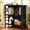 Black, variant on MNEETRUNG Small Bookshelf, 3 Tier  Shelf with Metal Frame and Backboard, Low Rustic Brown Book Shelf, Small Bookcase for Small Spaces,Bookshelf for Living Room, Bedroom & Home Office