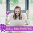 thumbnail image 2 of Push Pop Fidget It Toy, Silicone Pop Bubble Sensory Silicone Toy Simple Dimple, Autism Special Needs Stress Reliever, Playing Board Emotion Anxiety Relief Tool for Kids Adults Square Purple, 2 of 6