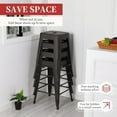 thumbnail image 5 of PayLessHere Metal Bar Stools Set of 4 Counter Height Bar Stools 24 Inches,Bronze, 5 of 7