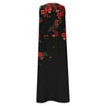 thumbnail image 4 of Enjoytime Summer Dresses for Women Boho Floral Printed Sleevless Summer Dress Button Loose Comfy Seaside Streetwear Women Midi Dresses, 4 of 5