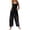 #02Dark Gray, variant on Linen Overalls for Women Plus Size Fit Casual Floral Printed Linen Jumpsuits High Waist Wide Adjustable Bib Overall Gray XL