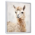 thumbnail image 2 of Designart "Grunge-Styled Minimalism: Alpaca I" Alpaca Floater Framed Canvas Wall Art, 2 of 5