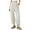 White, variant on Lentta Women's Baggy Wide Leg Pants Casual Elastic Waisted Palazzo Harem Pants with Pockets