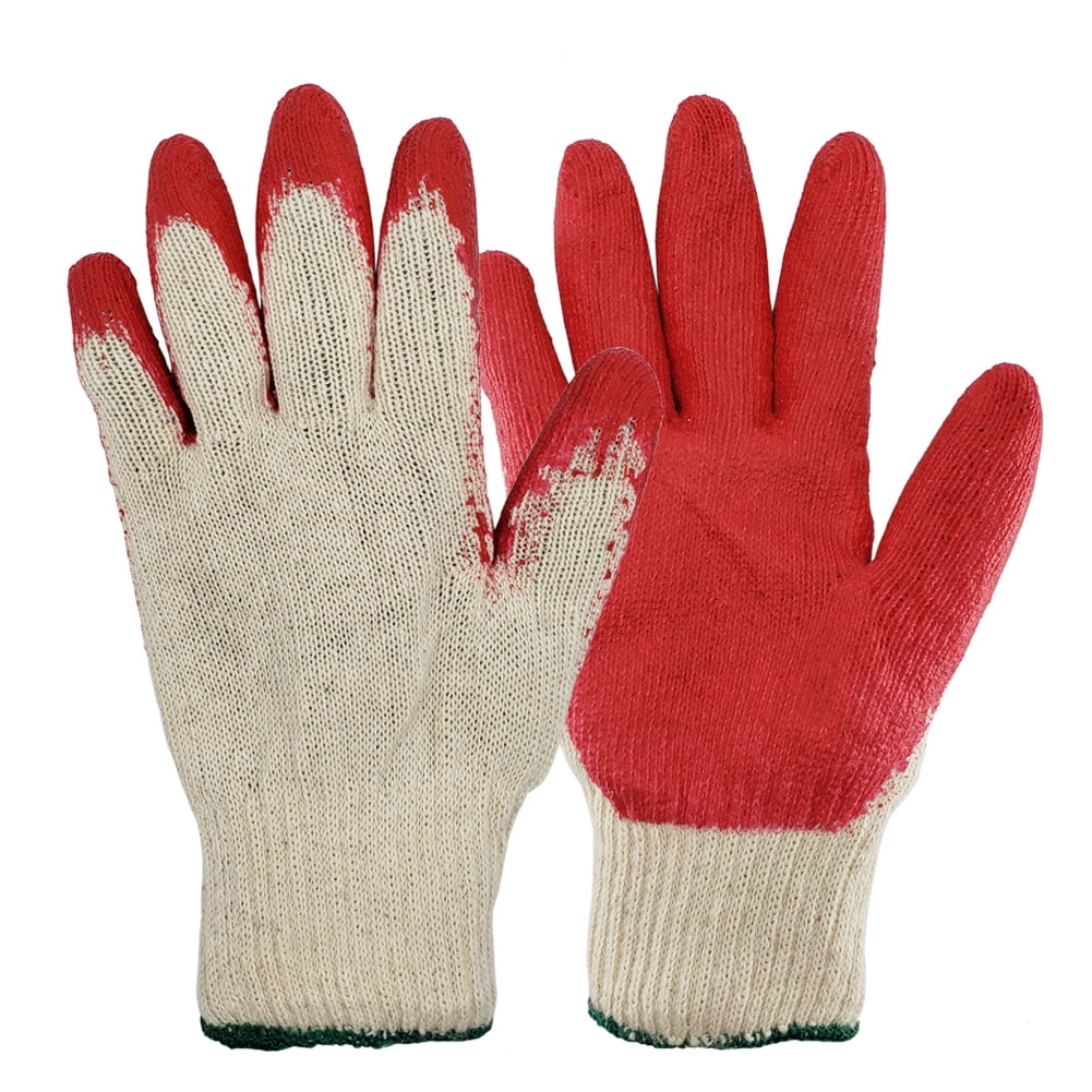 Work Gloves,RED Fully Dipped Nitrile Coated Made in Korea US SHIP 