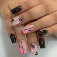 thumbnail image 4 of 24Pcs/Set Colorful Glossy Fake Nails Artificial Acrylic Long Ballet Press on Nail Tips Coffin Wearing Reusable False Nails Art LU, 4 of 7