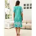 thumbnail image 5 of Ekouaer House Dresses for Women Short Sleeve Housecoat Summer Nightgown Women's Button Down Nightgowns, 5 of 6