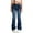 #0152-Blue, variant on Big Kids Girls Spring Fall Solid 3D Bow Slim Fit Stretch Flare Jeans Washed Fashion Denim Trousers For 6-13 Years Old