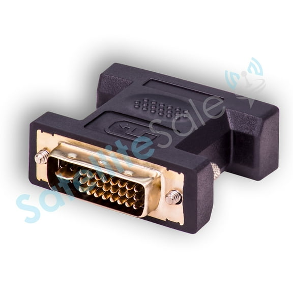 SatelliteSale Uni-Directional Male DVI-I to Female VGA Adapter PVC Black Converter
