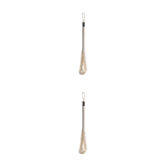 Injueey Cepillo de limpieza de nailon para botellas de leche para niños con mango largo cepillos multiusos herramienta de fregado cocina Gris 2Conjunto