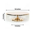 thumbnail image 3 of Efavormart 18" Round Metallic Gold Chandelier Cupcake Dessert Display Centerpiece, Pedestal Cake Stand Plate With Hanging Crystal Chains, 3 of 11