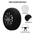 thumbnail image 2 of Goofa Funny Cute Teeth Pattern Universal Tire Cover for Jeep, SUV, Truck, and Trailer – Waterproof, UV-Resistant,Easy to Install, Fits 14"-17" Tires-14 inch, 2 of 6