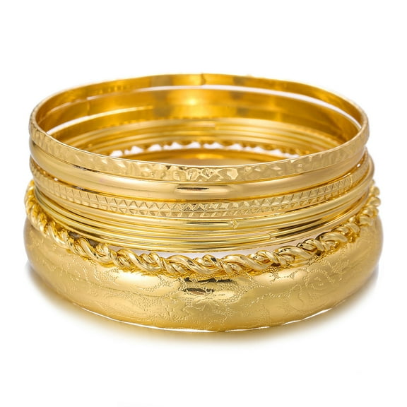 Nvzi -b Dainty Bracelets for Women Trendy Layered Bracelets Stackable Gifts for Women-10pcs,Gold F