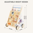 thumbnail image 4 of Jolie Vallee Wooden Baby Walker,Push Walker with Activity Center,Push Wlakers for Babies 12 M+,Adjustable Speed and Height Walkers for Boys/Girls, 4 of 9