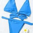thumbnail image 6 of Sexy Bikini Sets - High Cut Thong Swimsuit - Tie Knot Ruched - Beach/Pool Party Wear, 6 of 7