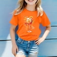 thumbnail image 2 of EHQJNJ T-Shirt Graphique Filles Décontracté Imprimé Col Rond Manches Courtes T-Shirt Décontracté Chandails en Molleton pour Filles, 2 of 4