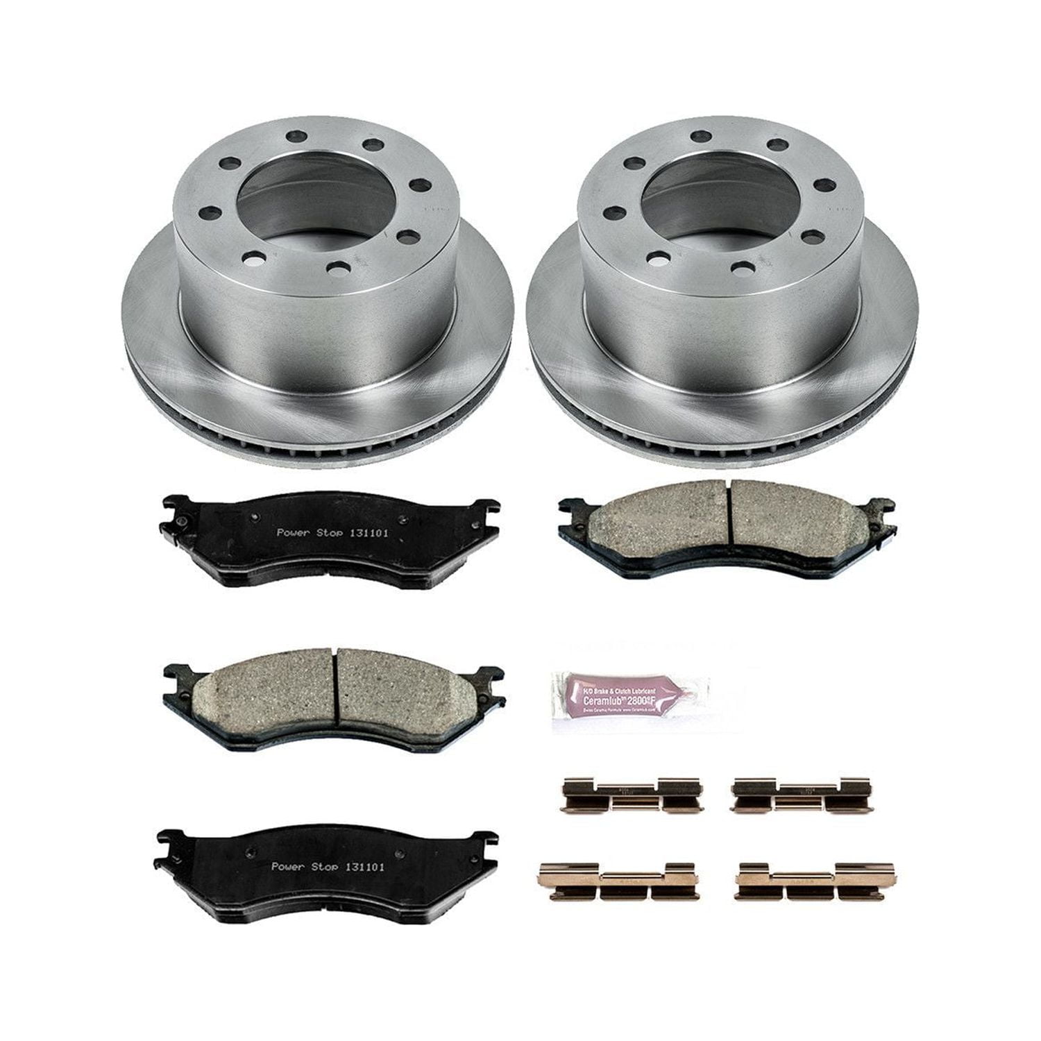 Power Stop Rear Stock Replacement Brake Pad and Rotor Kit KOE5489