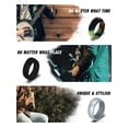 thumbnail image 4 of Gustave 10 Pack Silicone Wedding Ring for Men, Flexible Rubber Engagement Band Camouflage Rings (Size #9), 4 of 7