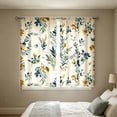 thumbnail image 7 of Beautynvta 2 Pack Floral Kitchen Curtains, Rod Pocket Light Filtering Short Window Drapes, Green Leaf Flower Printed Curtain Panels for Kitchen Bathroom Farmhouse Decor, 7 of 7
