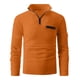 thumbnail image 4 of pstuiky manga larga para hombre, Top a cuadros de cuello alto y manga larga con media cremallera de color liso para hombre camisetas de hombre xxxl, 4 of 8