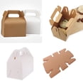 thumbnail image 2 of Cajas de regalo con asa para y pasteles de papel Kraft de 50 Uds., recuerdo de boda Macarena Cajas de la galleta, 2 of 8