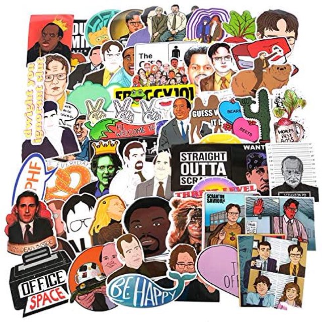 The Office Sticker Pack of 62 Stickers The Office Merchandise Stickers Funny Stickers for Laptops Hydro Flasks Water Bottles Luggage