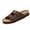 Brown, variant on Unisex Cork Footbed Sandal for Womens Flat Slide Sandals Cork Footbed 2 Straps Adjustable Buckle Slip on Sandals with Comfort Arch Support for Slippers