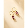 thumbnail image 2 of Bestyle 14K Gold Plated Dangle Eearrings for Women 10mm Small Huggie Hoop Earrings January Birthstone Jewelry Gifts for Anniversary Christmas, 2 of 5