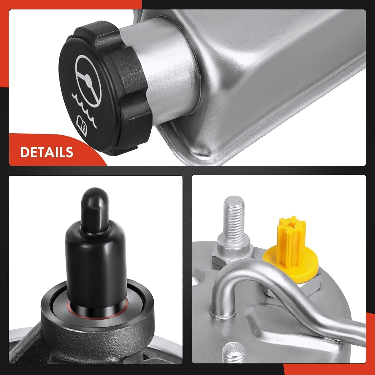 A-Premium Power Steering Pump with Reservoir Replacement for Cadillac Escalade Chevrolet Avalanche Tahoe GMC Sierra 1500 Yukon 2005-2013