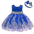 thumbnail image 3 of Vestido CMMCHAAH Vestido de fiesta para bebé con encaje de zafiro 90 cm, 3 of 5