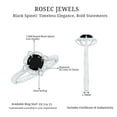 thumbnail image 6 of Rosec Jewels Vintage Style Black Spinel Engagement Ring - AAA Quality - Black Spinel Ring with Diamond Halo - with Jewelry Box, 10K White Gold, US 3.50, 6 of 9