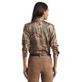 thumbnail image 2 of Ralph Lauren Women's Plaid Belting Print Twill Shirt Brown Size Medium, 2 of 3
