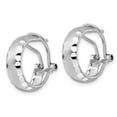 thumbnail image 2 of Radiant Essence Sterling Silver Rhodium-Plated Brushed D/C Omega Back Earrings, 2 of 2