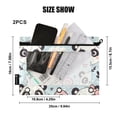 thumbnail image 3 of Cute Panda Face and Cake 2 Pack Pencil Pouch for 3 Ring Binder Smooth Zipper Folders with Pockets Clear Window Pencil Case, 3 of 6