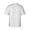 thumbnail image 3 of Balery Cute Rabbit Print Men's Hawaiian Shirts Short Sleeve Beach Shirt Relaxed Fit Vacation Button Down Shirts-Large, 3 of 9