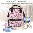 thumbnail image 5 of Pofeuu Bike with Donut Wheels Print Diaper Bag Backpack, Multifunction Travel Pack Maternity Baby Changing Bags, Large Capacity, Waterproof, 5 of 6