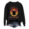 thumbnail image 1 of EHQJNJ Sweat à Col Rond Blanc pour Femmes Mode Spectre Manches Longues Sweat à Capuche Col Rond Sweat-Shirts de Vacances pour Femmes Tunique à Sequins, 1 of 3