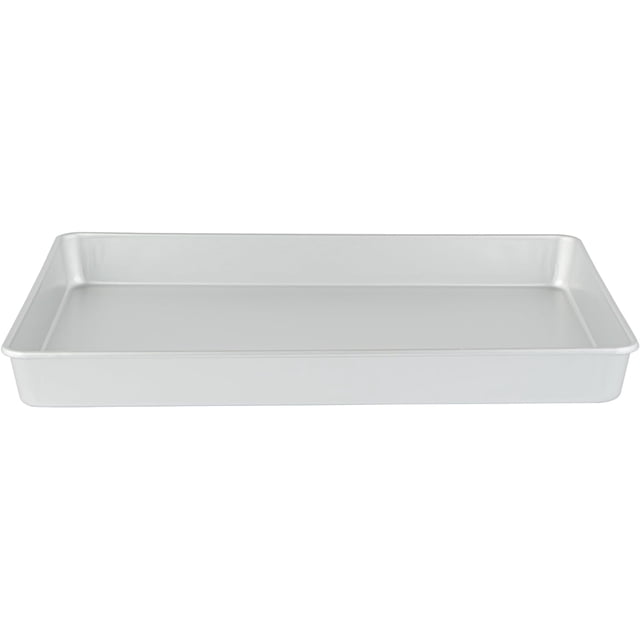 Met Lux 18 x 12 x 2 Inch Straight-Sided Baking Tins, 12 Rectangular Cake Pans - Oven-Ready, Freezable, Anodized Aluminum Baking Sheet Cake Pans, Greaseproof, For Baking Birthday Cakes - Restaurantware
