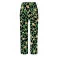thumbnail image 5 of DHFJKG Women Linen Capri Pants Leopard Printed Summer Lightweight Loose Fit Casual Drawstring Beach Pants Stylish Trousers, 5 of 5