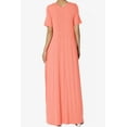 thumbnail image 2 of TheMogan Women's PLUS Soft Jersey Oversized V-Neck Short Sleeve Maxi Dress W Pocket, 2 of 6