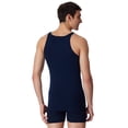 thumbnail image 3 of SCHIESSER Camiseta de hombre - Sport Jacket, sin mangas, Original Rib, liso Azul M (Medium), 3 of 3