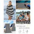 thumbnail image 5 of Farmhouse Checkered Beach Towels Oversized Super Absorbent, Black White Buffalo Plaid Lightweight Bath Towel Quick Dry Sets For Bathroom/Pool/Rv Camping/Beach Play/Gym Room/Picnic 23"x47", 5 of 8
