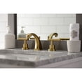 thumbnail image 3 of Kingston Brass KS4947CML Manhattan Widespread Bathroom Faucet with Brass Pop-Up, Brushed Brass, 3 of 8