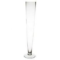 Clear Glass Pilsner Trumpet Vase Height-20", Opening D-4.5" Wedding Centerpiece 6 pcs