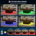 thumbnail image 4 of Ataucjin Square Coffee Table with Led Lights, 35 inch Living Room Tables, Modern Coffee Tables with Plug-in 16-Color LED Lights, Cocktail Table for Home Office, Apartment, Reading Room, 4 of 7