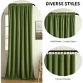 thumbnail image 2 of Cortinas Joydeco de Terciopelo Verde 229x229 cm 2 Paneles Opacos, 2 of 8