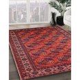 thumbnail image 2 of Ahgly Company Indoor Rectangle Mid-Century Modern Cranberry Red Oriental Area Rugs, 2' x 5', 2 of 6