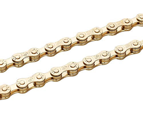 1/2x11/128-Inch Compatible with 8 Speed Silver,Gold ZHIQIU FSC 9 Speed 116L Bike Chains 