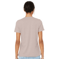 thumbnail image 4 of BELLA+CANVAS Women Heather CVC T-Shirt, Relaxed Fit Short Sleeve Crew Neck, Heather Pink Gravel, 2XL, 4 of 5