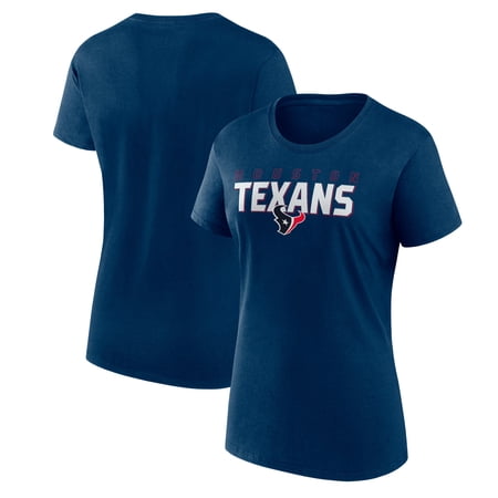 Women s Logo Athletic Navy Houston Texans Lean T-Shirt