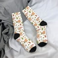 thumbnail image 5 of Rateoe Squirrel And Mushroom for Women Casual Calf Socks - Cute Crew Socks - Thin Soft Above Ankle Socks Size 5-11, 5 of 6